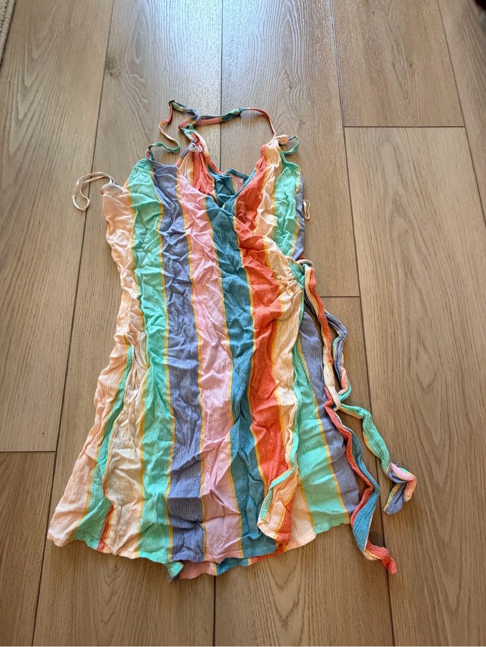 O'Neill women’s wrap dress - Orange, Blue, Yellow, Pink, White